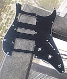 Пікгард для електрогітари HSH Ibanez Fender Stratocaster ST China чорний, фото 3