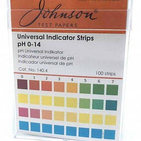 Індикаторні смужки універсальні на pH 0-14 JTP pH Indicator Strips