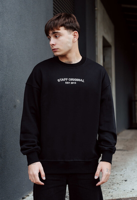 Базовий чорний світшот Staff black original oversize fleece