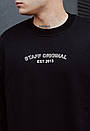 Базовий чорний світшот Staff black original oversize fleece, фото 4