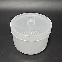 Бокс (контейнер) для стерилизации и дезинфекции маникюрных фрез с крышечкой, белый