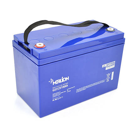 Акумуляторна батарея MERLION ORBUS GLO12V100Ah (329 x 172 x 218) BLUE Q1/36, фото 1