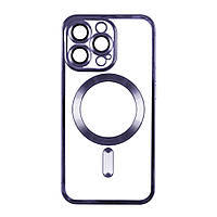 Чехол TPU Metallic Full Camera with Magsafe для Iphone 15 Pro Цвет Dark Purple от магазина style & step