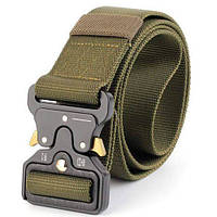 Ремень тактический военный Assault Belt с пряжкой Кобра олива