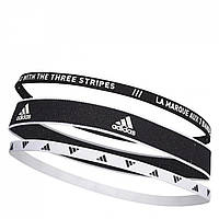 Головной убор adidas 3Pk Headband 99 Black/White Доставка від 14 днів - Оригинал