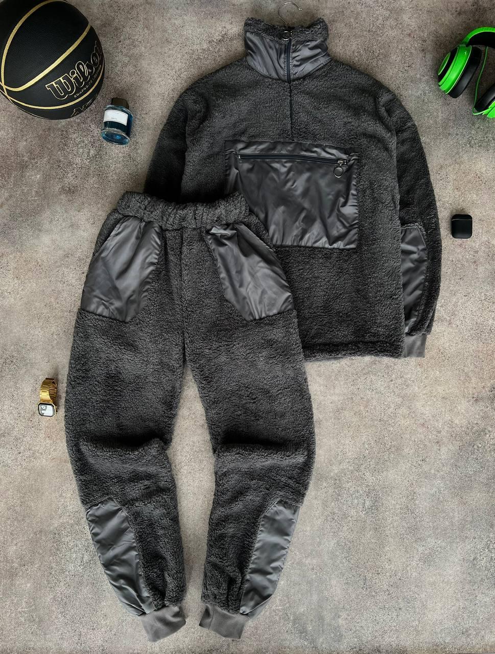 Спортивний костюм плюшевий чоловічий Premium | Комплект свішот + штани чоловічі Туреччина, фото 1