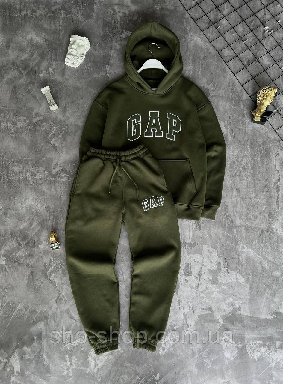Зимовий чоловічий спортивний костюм GAP 3-нитка на флісі Туреччина, фото 1