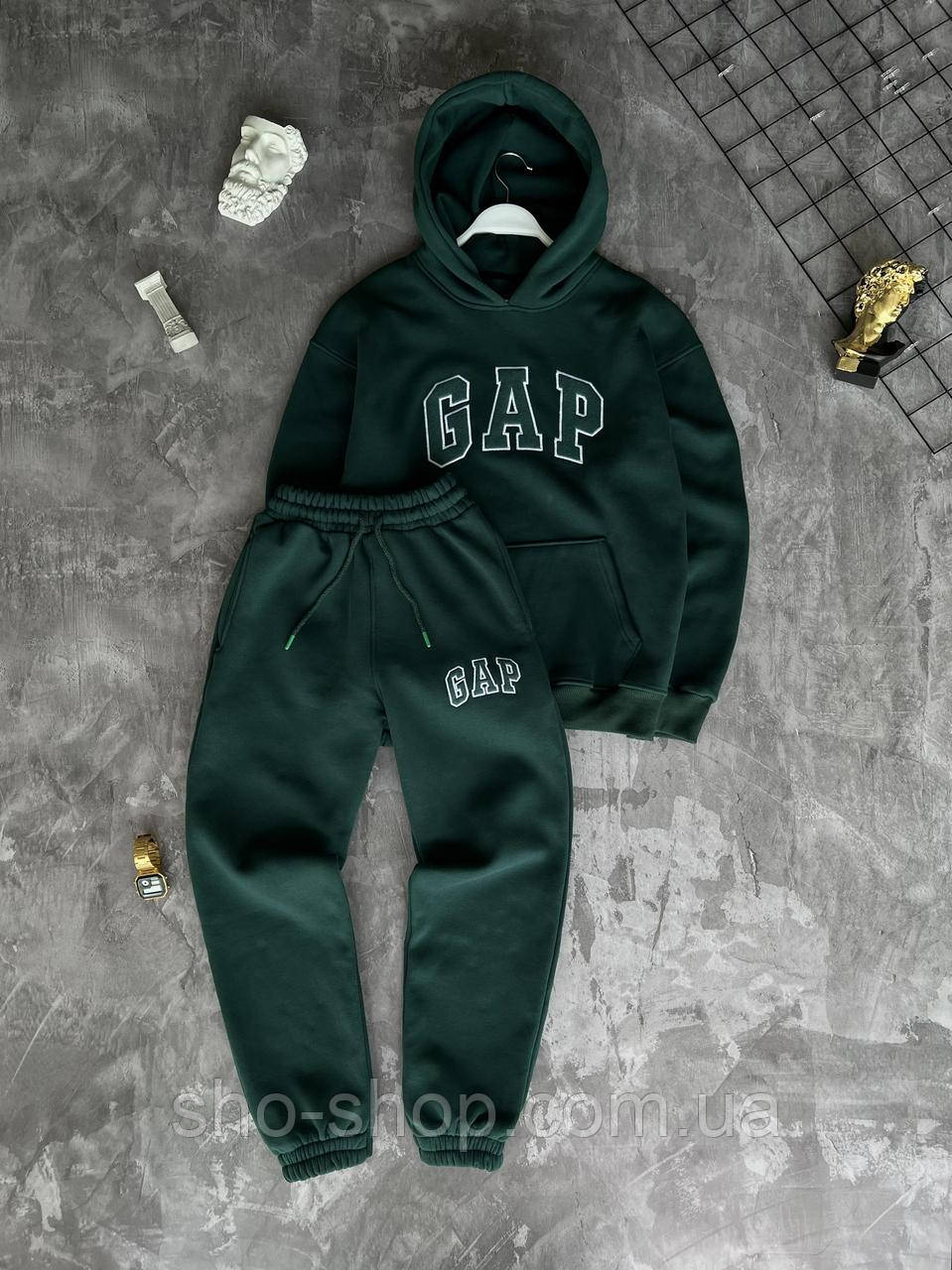 Зимовий чоловічий спортивний костюм GAP 3-нитка на флісі Туреччина, фото 1