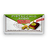 Шоколад молочный NOVI с фисташковым кремом и дроблеными фисташками ripieno pistacchio 100г