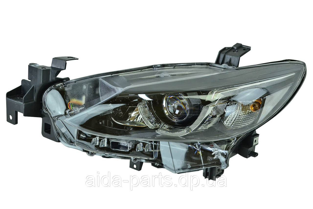 Фара Mazda 6 GJ (2015-2018) рестайлінг LED лінзована ДХО (LED) електрокоректор без MFR ліва