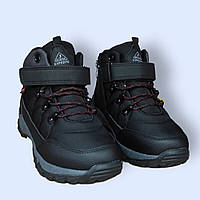 Зимние чёрные термо ботинки, хайтопы для мальчика 32(20,5)33(21)36(23,5) 37(24)38(24,5)39(25)