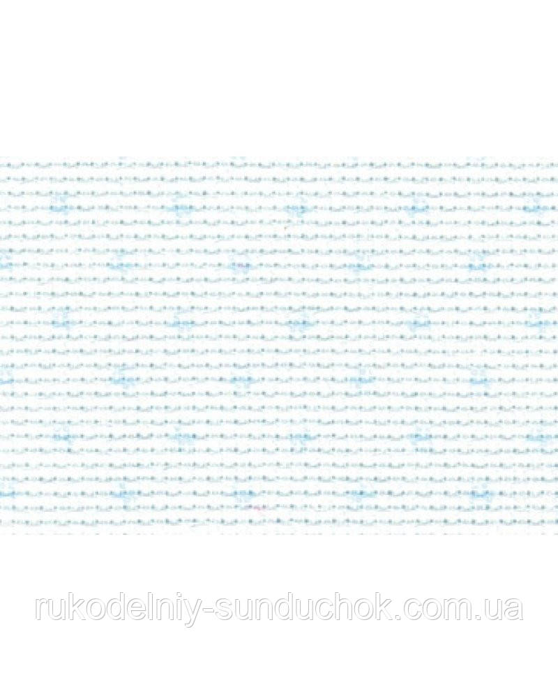 Aida 14 ct. Zweigart Stern-Aida 3706/5239 Petit Point (біла в синій горошок) - 50*55 см