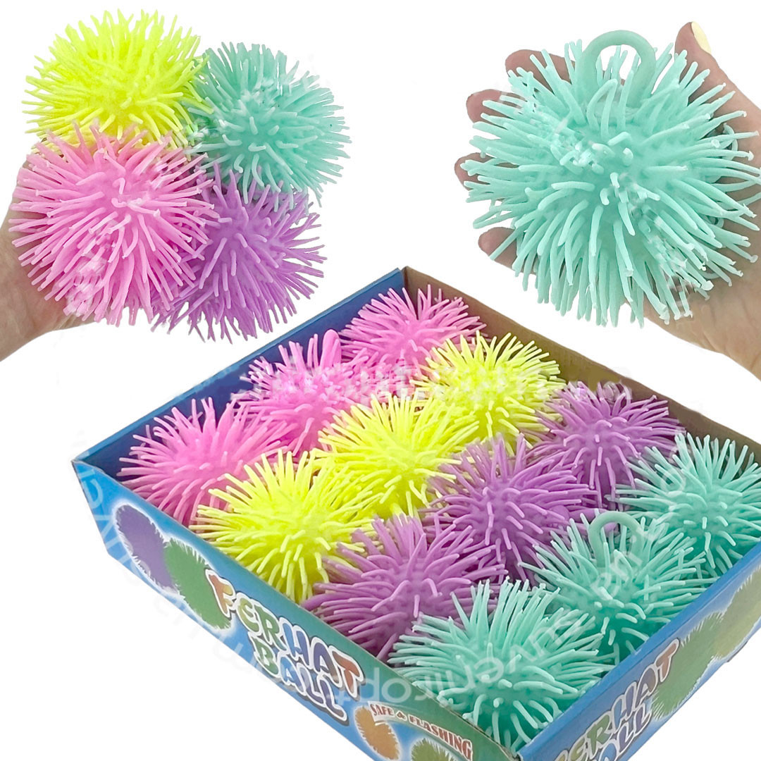 Іграшка Їжачок волосаний антистрес набір 12 шт., фото 1