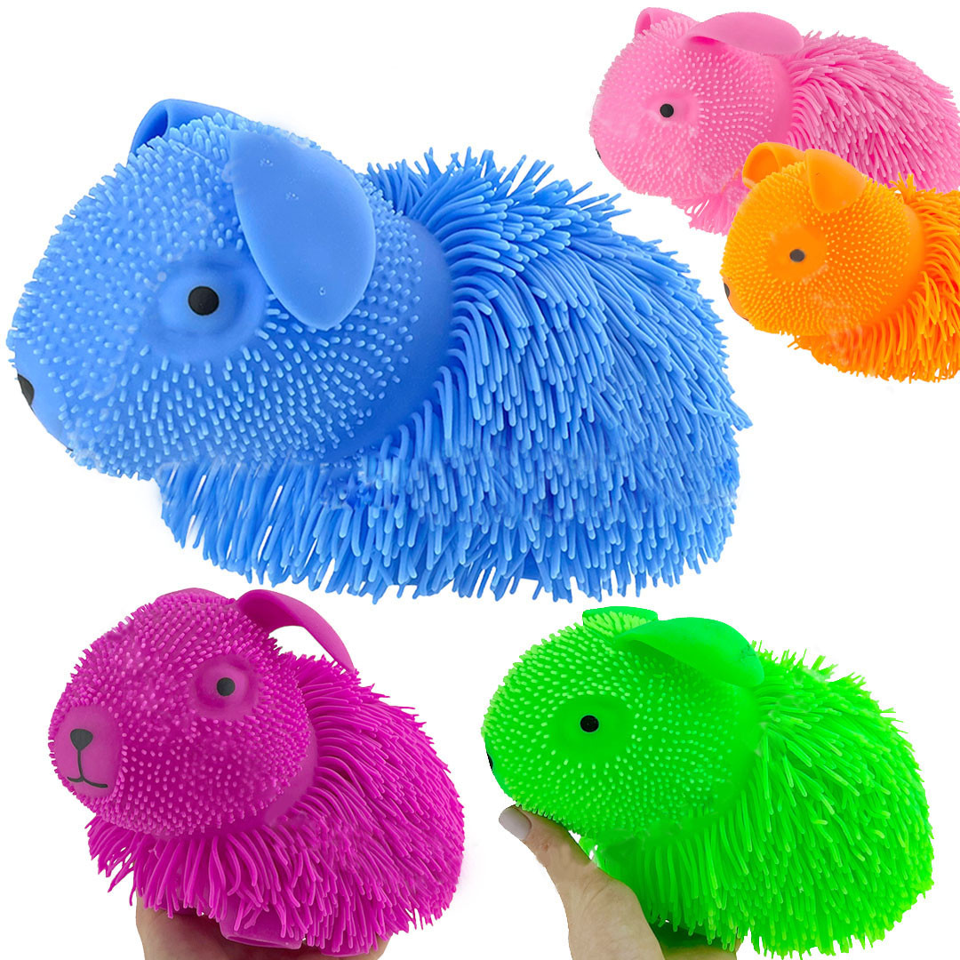 Іграшка-антистрес велика світна Заєць 6 шт., фото 1