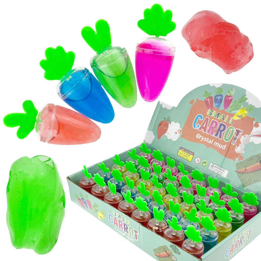 Дитячий слайм жуйка для рук Морква 40 шт., фото 1