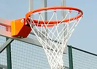 Баскетбольная сетка, шнур диаметром 5,5 мм. белая