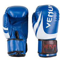 Боксерские перчатки PU VENUM VM2145 синий размер 14 унц.