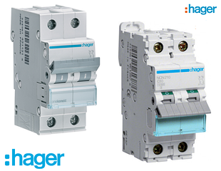 Двополюсні автоматичні вимикачі Hager