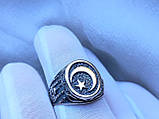 Мусульманський срібний перстень зірка з місяця, фото 5