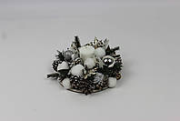 Різдвяні свічники на стіл. Новорічні свічники з шишок декор на Різдво ручної роботи., фото 6