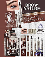 Маркер для глаз и бровей Brow Nature Eyeliner & Eyebrow Pen