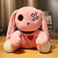 Рожевий плюшевий кролик для дітей, іграшка в стилі готичного року, іграшка кролика для Хеллоуїна