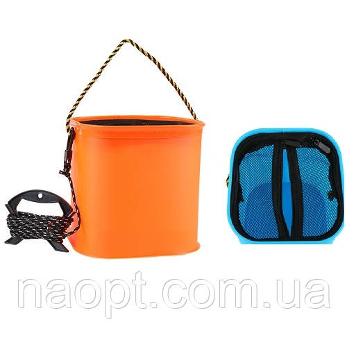 Відро складане рибальське 22см, фото 1