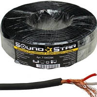 Кабель аудіо-відео SoundStar, 2 жили, в екрані, круглий, 2.8 мм2, чорний, 100 м