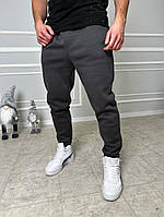 Зимние утепленные качественные мужские зимние спортивные штаны. качественные удобные серые спортивные штаны.