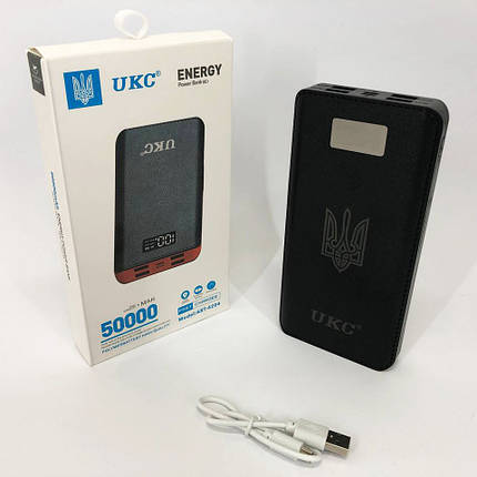 Акумулятор портативний павербанк POWER BANK UKC ART-4148/4204. 50000mah, 4USB, зовнішній акумулятор, фото 2