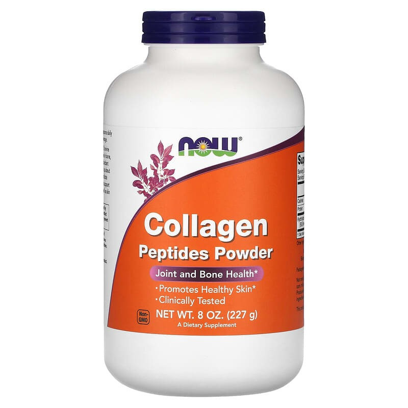 NOW Foods "Collagen Peptides Powder" из бычьего коллагена типов 1 и 3 ...