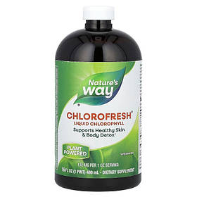 Рідкий хлорофіл Nature's Way "Chlorofresh Liquid Chlorophyll" без смаку (480 мл)