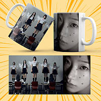 Чашка керамічна Біла K-Pop Le Sserafim 330 мл 003