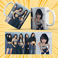 Чашка керамічна Біла K-Pop Le Sserafim 330 мл 007