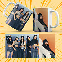 Чашка керамічна Біла K-Pop Le Sserafim 330 мл 011