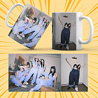 Чашка керамічна Біла K-Pop Le Sserafim 330 мл 016