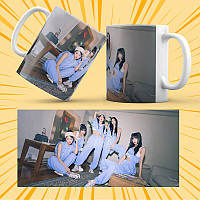 Чашка керамічна Біла K-Pop Le Sserafim 330 мл 017