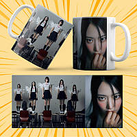 Чашка керамічна Біла K-Pop Le Sserafim 330 мл 018