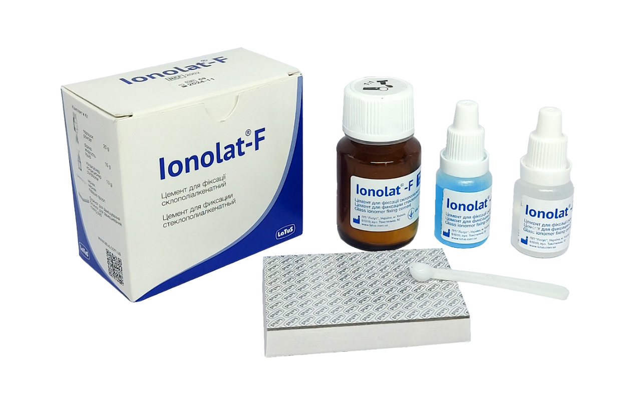 Ionolat-F (Іонолат-Ф), 3 флакона, скляний цемент, Latus