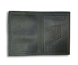 Обкладинка для стандартного паспорта або закордонного паспорта України натуральна шкіра, фото 2