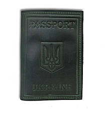 Обкладинка для стандартного паспорта або закордонного паспорта України натуральна шкіра, фото 3