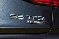Шильдик эмблема надпись на багажник AUDI 55 TFSI цвет хром