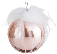 Стеклянный новогодний елочный шар "Сладкая вата", 8 см, декор на новый год, рождественский шар на елку