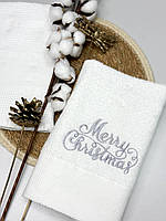 Подарочный набор полотенец с вышивкой Merry Christmas 50х90 см 2 шт