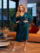 Сукня міді ошатне люрекс БАТАЛ, фото 3