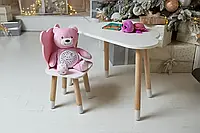 Детский стол и стул для детской комнаты, Комплект мебели из дерева для обучения, игр и рисования