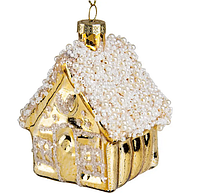 Ялинкова іграшка "Затишний будиночок", 10,5 см, декор на новий рік, різдвяна куля на ялинку