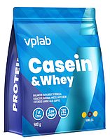 VpLab, Casein & Whey (500г), сывороточный белок и казеин