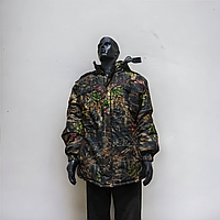 Куртка утеплена камуфляж ліс для риболовлі та полювання зима весна осінь
