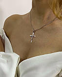 Хрест срібний без вставок, фото 2